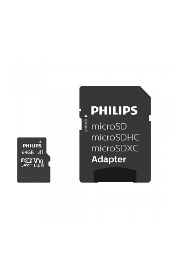 Philips 64GB Micro SDXC Class10 UHS-I U1 Adaptörlü Hafıza Kartı… Philips 64GB Micro SDXC Class10 UHS-I U1 Adaptörlü Hafıza Kartı…
