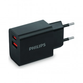 Philips DLP4325AB/12 20W USB-A + Type-C Şarj Adaptörü Philips DLP4325AB/12 20W USB-A + Type-C Şarj Adaptörü