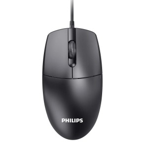 Philips SPK7247B 1200DPI Sessiz Optik Kablolu Mouse - Siyah