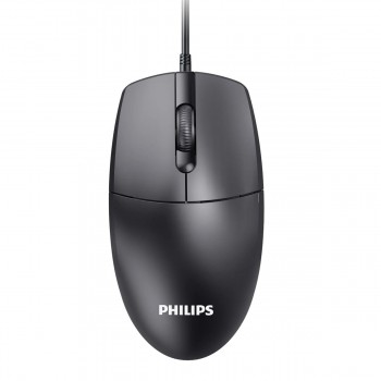 Philips SPK7247B 1200DPI Sessiz Optik Kablolu Mouse - Siyah