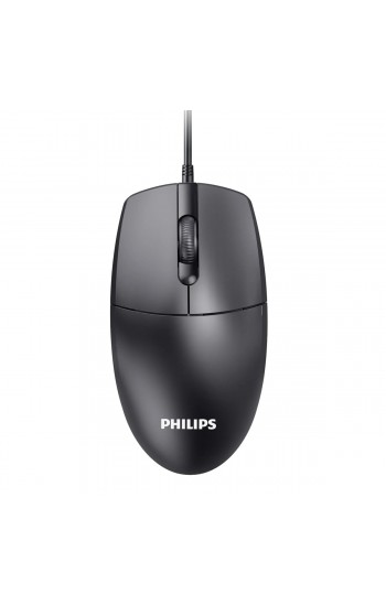 Philips SPK7247B 1200DPI Sessiz Optik Kablolu Mouse - Siyah