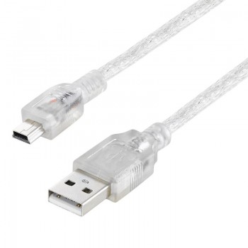 Powermaster 16731 USB 2.0 Şeffaf USB Am/Mini 5 Pin Kablo 5 Metre Powermaster 16731 USB 2.0 Şeffaf USB Am/Mini 5 Pin Kablo 5 Metre