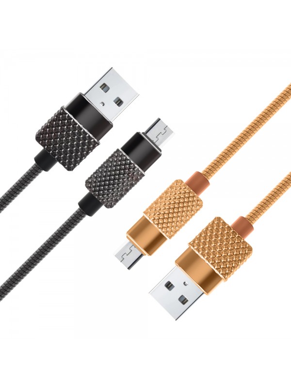 Powermaster 2372 Micro USB Metal Şarj ve Data Kablosu 1mt 3A