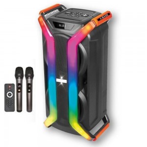 PSL Saffi BT005 40W RGB Led Kumanda + 2x Mikrofon Bluetooth Hoparlör