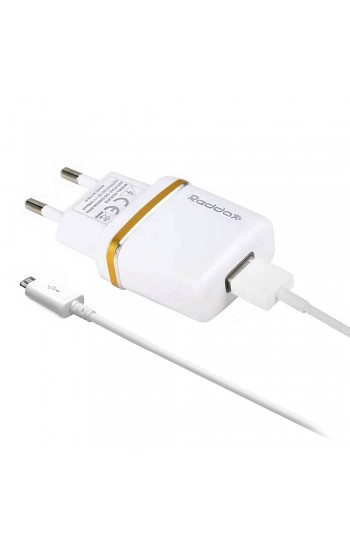 Reddax Micro USB Kablolu Seyahat Şarj Aleti 1.2A Beyaz
