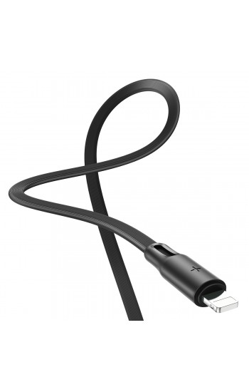 Rock S1 Lightning Şarj ve Data Kablosu Flat Yassı 1mt 2.4A Siyah…