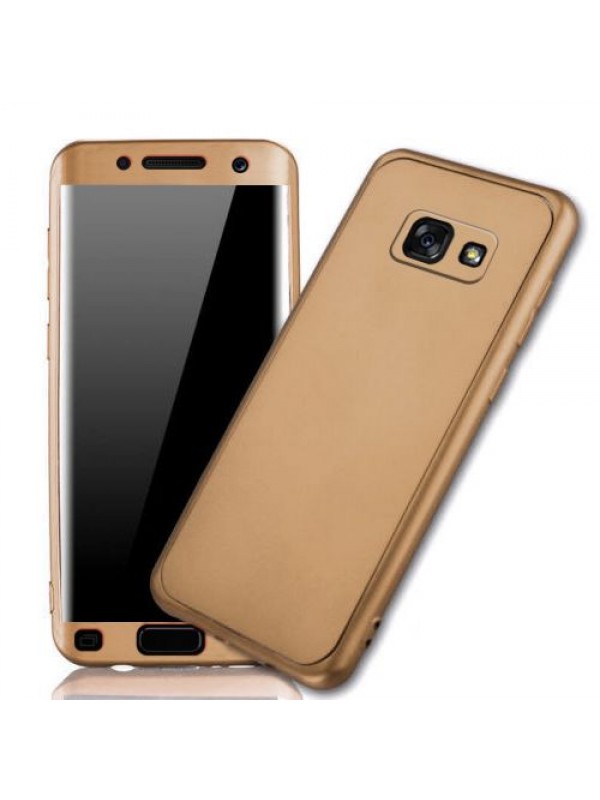 Samsung A7 2017 (A720) 360 Derece Slim Premium Silikon Kılıf Gold&hellip;