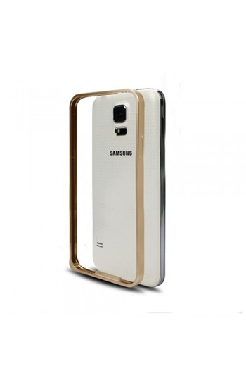 Samsung G900 S5 0,7 mm Metal Bumper Çerçeve Kılıf Gold…