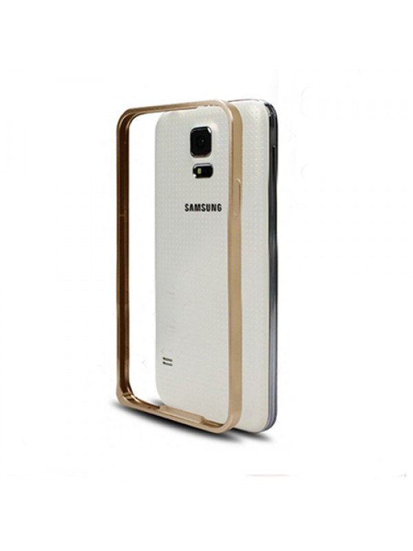 Samsung G900 S5 0,7 mm Metal Bumper Çerçeve Kılıf Gold…