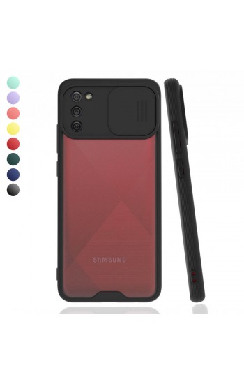 Samsung Galaxy A02s Kılıf Kamera Koruma Kapaklı Platin Matte Silikon Ar&hellip;