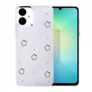 Samsung Galaxy A06 / A07 Kılıf Fiyonk Desenli Şeffaf Kapak