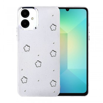 Samsung Galaxy A06 Kılıf Fiyonk Desenli Şeffaf Kapak