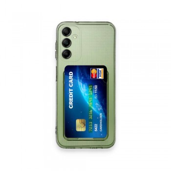 Samsung Galaxy A15 Kılıf Cardy Şeffaf Kartlık Cepli Kapak