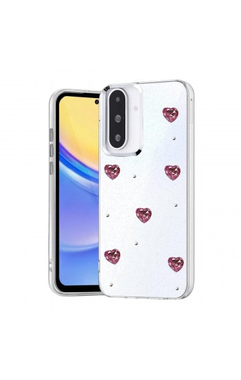 Samsung Galaxy A17 / A26 Kılıf Fiyonk Desenli Şeffaf Kapak