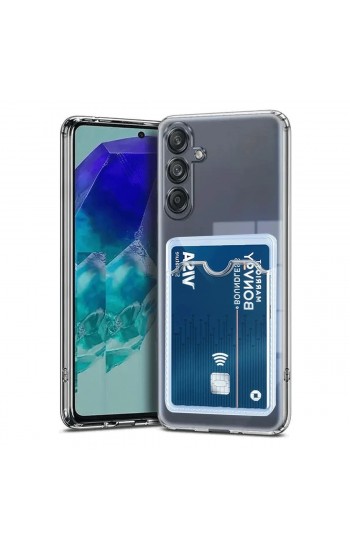 Samsung Galaxy A17 Kılıf Cardy Şeffaf Kartlık Cepli Kapak…