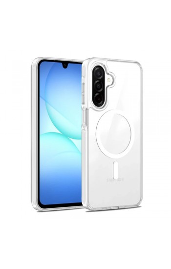 Samsung Galaxy A17 Kılıf Magnetic Seri Magsafe Özellikli Silikon Şeffaf Samsung Galaxy A17 Kılıf Magnetic Seri Magsafe Özellikli Silikon Şeffaf