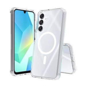 Samsung Galaxy A17 Kılıf Magsafe Özellikli Şeffaf Silikon Kapak