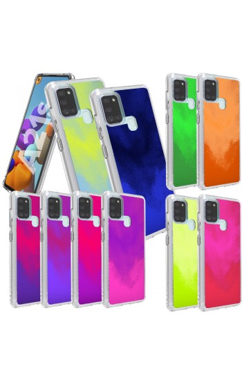 Samsung Galaxy A21s Kılıf Neon Likit Silikon Arka Kapak&hellip;