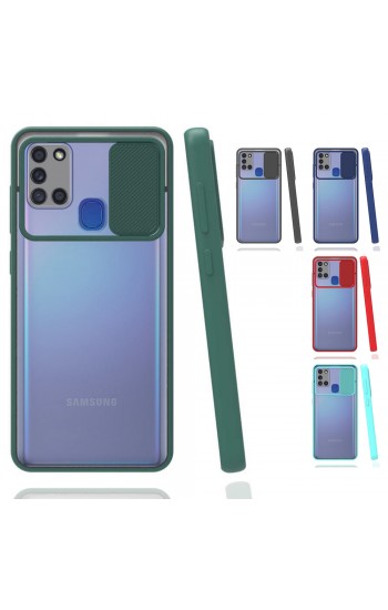 Samsung Galaxy A21s Kılıf Palm Kamera Koruma Kapaklı Silikon