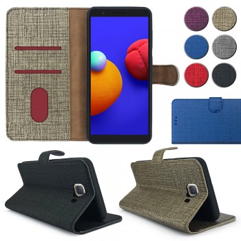 Samsung Galaxy A3 2017 (A320) Kılıf FitCase Fabric Kapaklı Cüzdanlı