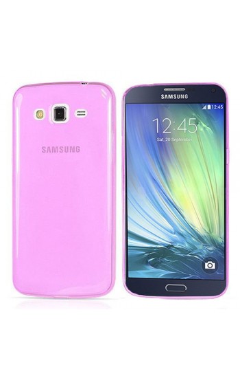 Samsung Galaxy A3 (A300) Kılıf Soft Silikon Şeffaf-Pembe Arka Kapak…