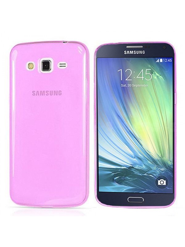 Samsung Galaxy A3 (A300) Kılıf Soft Silikon Şeffaf-Pembe Arka Kapak…