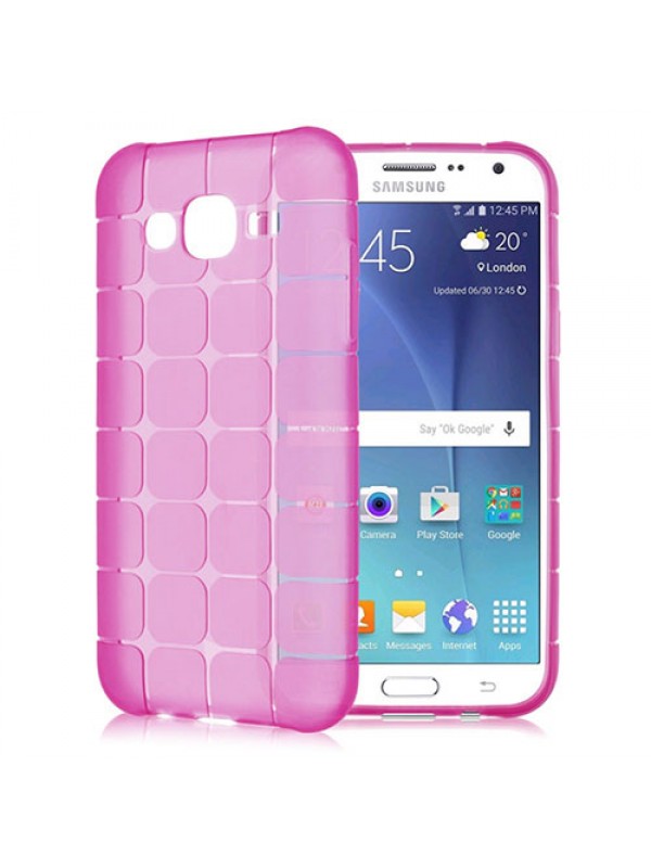 Samsung Galaxy A5 (A500) Plaid Silikon Arka Kapak Pembe…