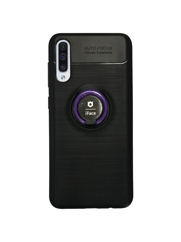 Samsung Galaxy A50 (A505) New iFace Yüzük Tutuculu Arka Kapak Halka-Mor…