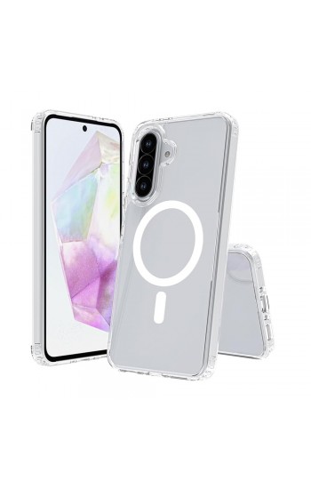 Samsung Galaxy A56 Kılıf Magsafe Özellikli Şeffaf Silikon Kapak Samsung Galaxy A56 Kılıf Magsafe Özellikli Şeffaf Silikon Kapak