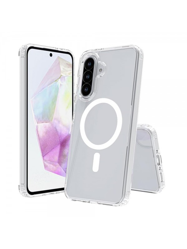 Samsung Galaxy A56 Kılıf Magsafe Özellikli Şeffaf Silikon Kapak…