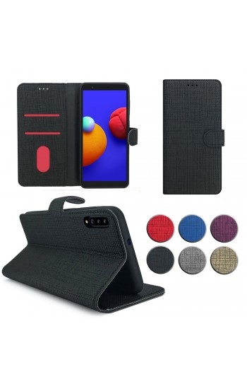 Samsung Galaxy A7 2018 (A750) Kılıf FitCase Fabric Kapaklı Cüzdanlı…