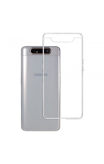 Samsung Galaxy A80 (A805) / A90 (A905) Kılıf FitCase Toz Koruma Tıpalı Şeffaf Arka Kapak