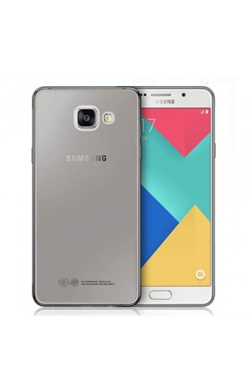 Samsung Galaxy A9 (A9000) Kılıf Soft Silikon Şeffaf-Siyah Arka Kapak…
