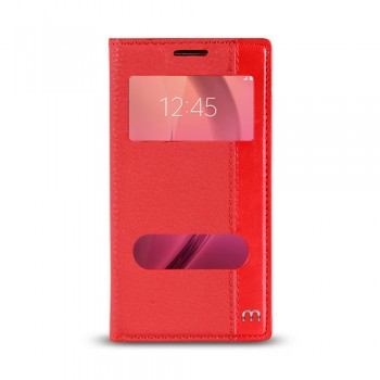 Samsung Galaxy C7 (C7000) Gizli Mıknatıslı Pencereli Magnum Kılıf Kırmızı Samsung Galaxy C7 (C7000) Gizli Mıknatıslı Pencereli Magnum Kılıf Kırmızı