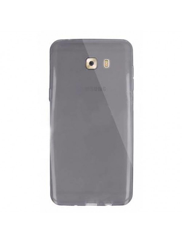 Samsung Galaxy C9 Pro (C9000) Kılıf Soft Silikon Şeffaf-Siyah Arka …