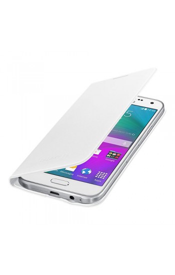 Samsung Galaxy E5 (E500) Orjinal Flip Wallet Cover Kapaklı Kılıf Beyaz&hellip;