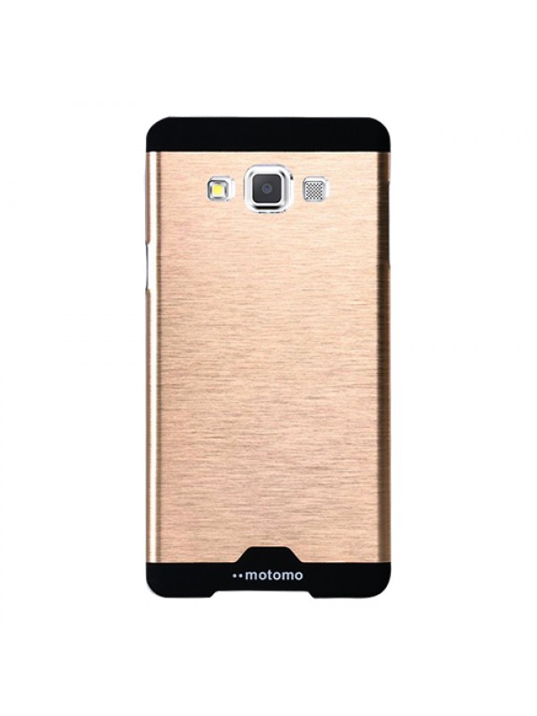 Samsung Galaxy E5 Metal Arka Kapak Motomo Gold