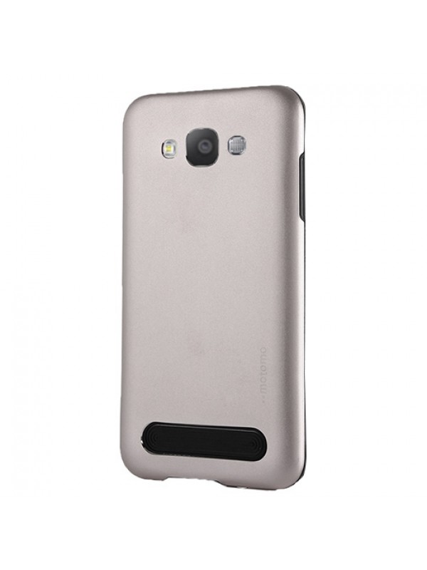 Samsung Galaxy E5 New Motomo Metal TPU Arka Kapak Silver…