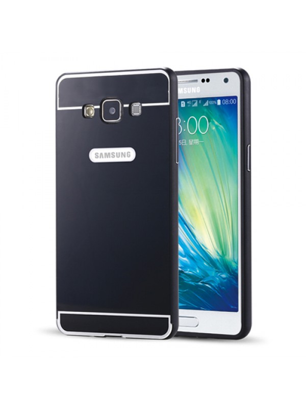 Samsung Galaxy E7 0,7 mm Metal Bumper Arka Koruma Kapaklı Siyah&hellip;