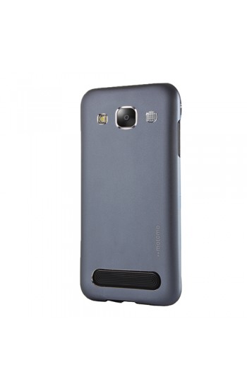 Samsung Galaxy E7 New Motomo Metal TPU Arka Kapak Lacivert&hellip;