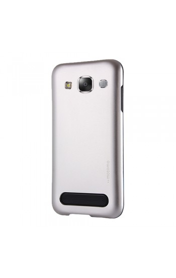 Samsung Galaxy E7 New Motomo Metal TPU Arka Kapak Silver…