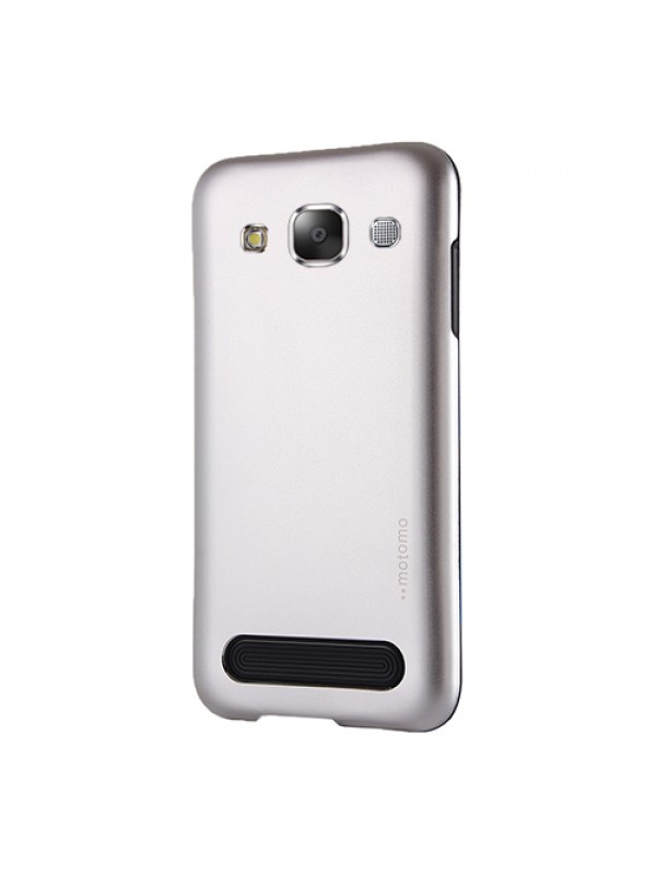 Samsung Galaxy E7 New Motomo Metal TPU Arka Kapak Silver…