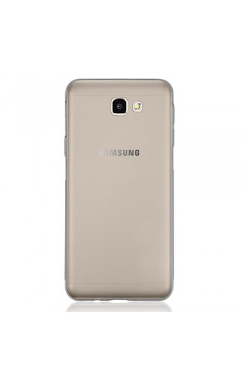 Samsung Galaxy J5 Prime (G570) Kılıf Soft Silikon Şeffaf-Siyah Arka Kapak