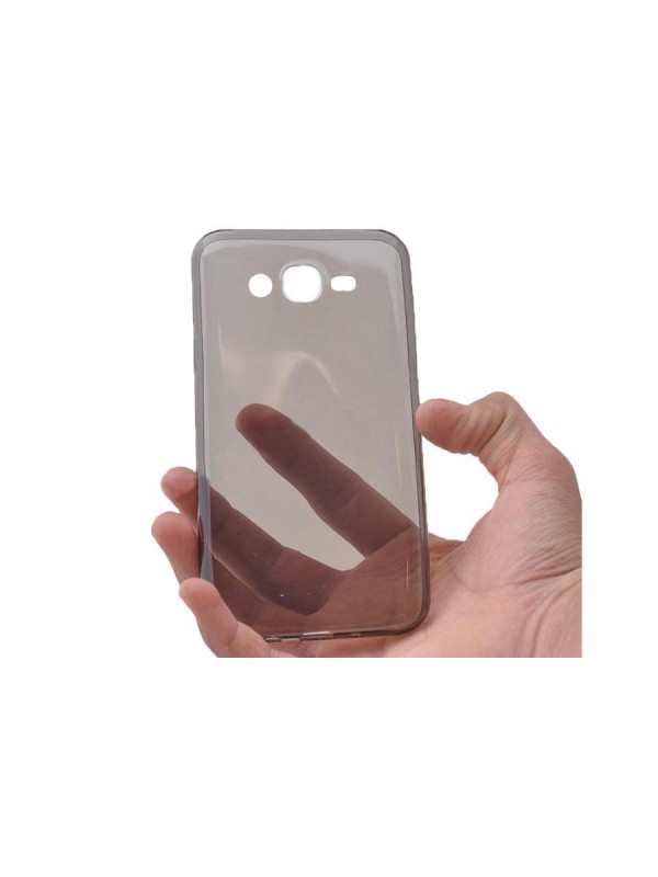 Samsung Galaxy J7 Core (J701) Kılıf Soft Silikon Şeffaf-Siyah Arka …