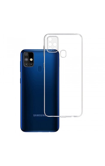 Samsung Galaxy M31s (M317) Kılıf FitCase Toz Koruma Tıpalı Şeffaf Ark…