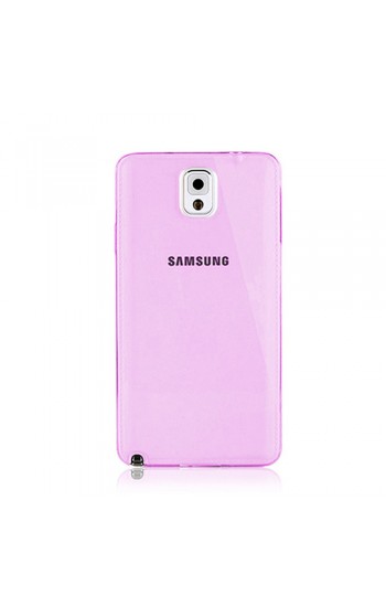 Samsung Galaxy Note 4 (N910) Kılıf Soft Silikon Şeffaf-Pembe Arka Kapak…