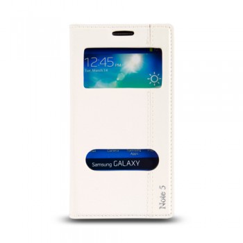 Samsung Galaxy Note 5 (N920) Gizli Mıknatıslı Pencereli Magnum Kılıf Beyaz Samsung Galaxy Note 5 (N920) Gizli Mıknatıslı Pencereli Magnum Kılıf Beyaz