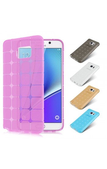 Samsung Galaxy Note 5 N920 Plaid Silikon Arka Kapak Pembe…