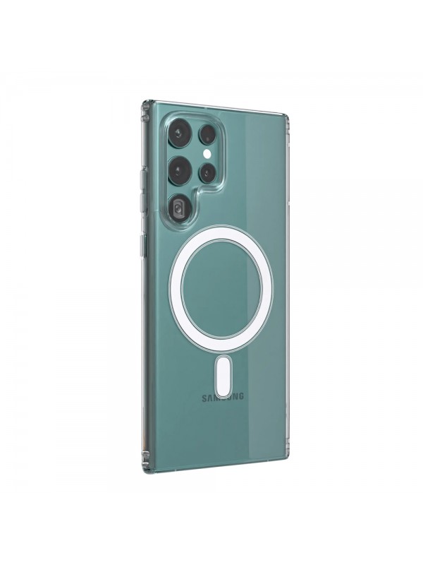 Samsung Galaxy S22 Ultra Kılıf Magsafe Özellikli Şeffaf Silikon Ka…
