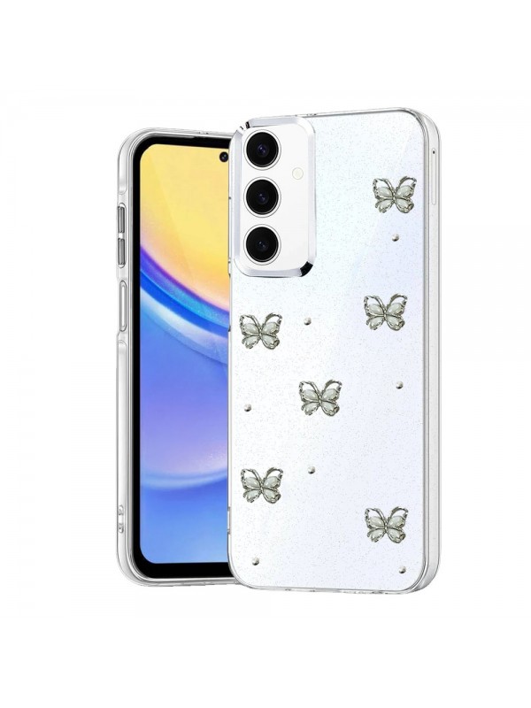 Samsung Galaxy S24 FE / S25 FE Kılıf Fiyonk Desenli Şeffaf Kapak&hellip;